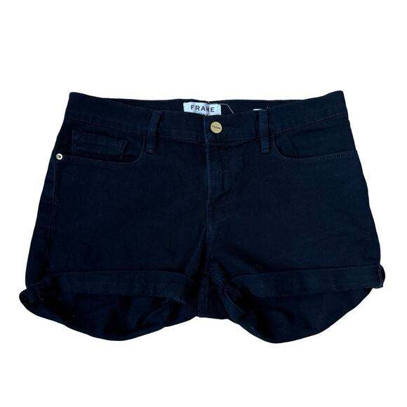 $190 Frame Denim 'Le Cutoff' Black Jean Shorts - 27 - Picture 5 of 7